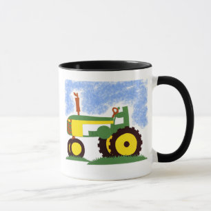 Caneca Trator sob o céu azul