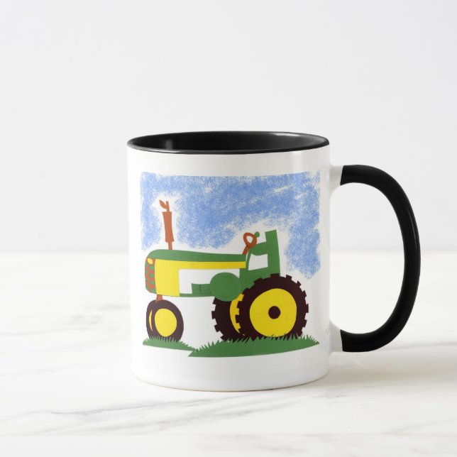 Caneca Trator sob o céu azul (Direita)