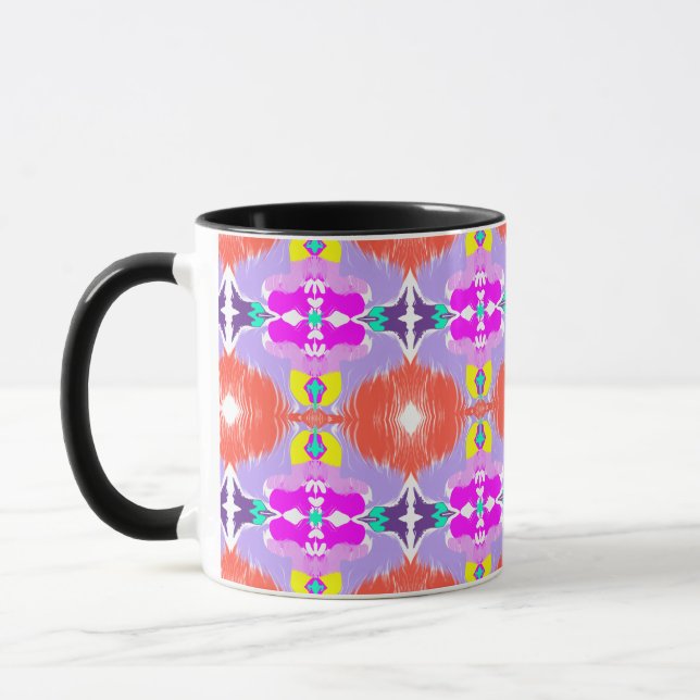 Caneca Travesseira Decorativa Caleidoscópio Flor Solar (Esquerda)
