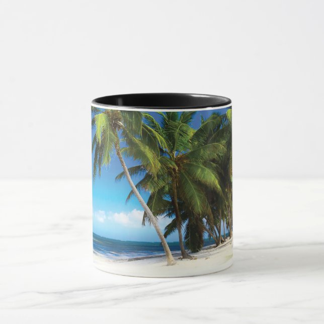 Caneca Travesseiro decorativo de praia exótico (Centro)