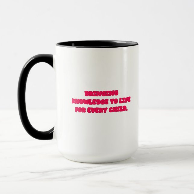 Caneca Trazendo Conhecimento à Vida Para Cada Criança Pro (Esquerda)