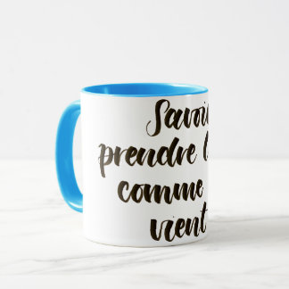 Caneca Trecho de cotação francês