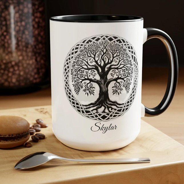 Caneca Tree of Life Custom Mug, presentes escoceses (Criador carregado)