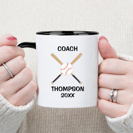 Caneca Treinador Personalizado de Baseball