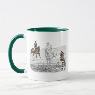 Caneca Treinamento em Combinação de Cavalos de Eventos 