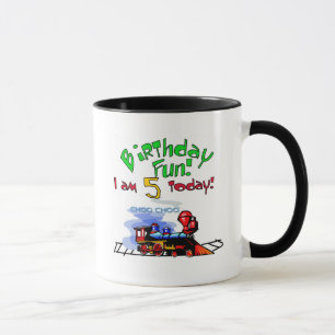 Caneca Treine o 5os camiseta e presentes do aniversário