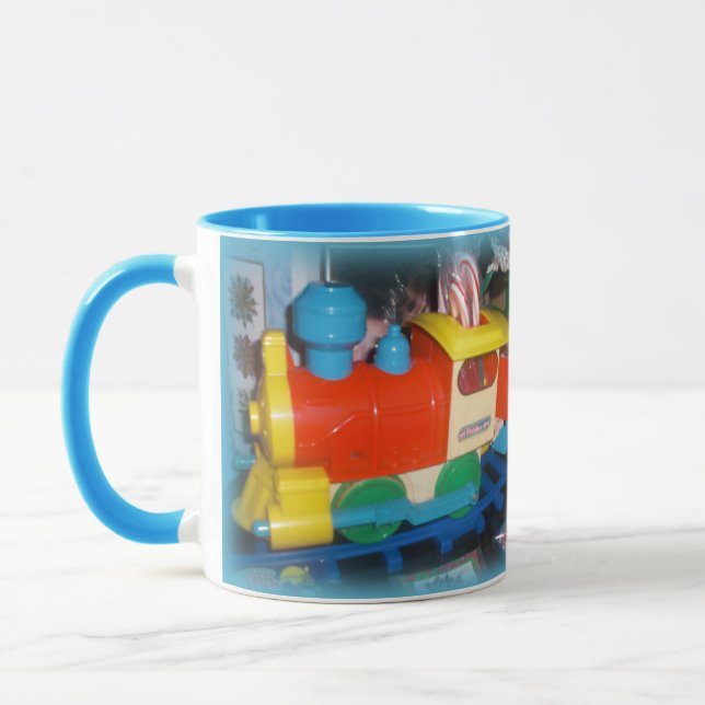 Caneca Trem de Brinquedo Personalizado de Natal (Esquerda)