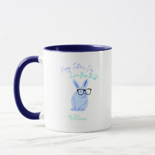 Caneca Trendy Blue Bunny para o Dia de os pais