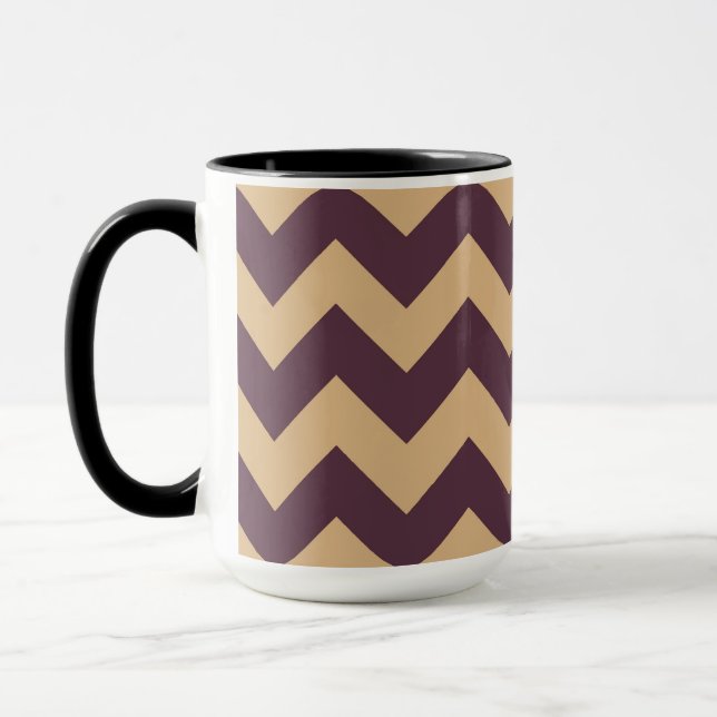 Caneca Trendy Chevron Zigzag Padrão 2 (Esquerda)
