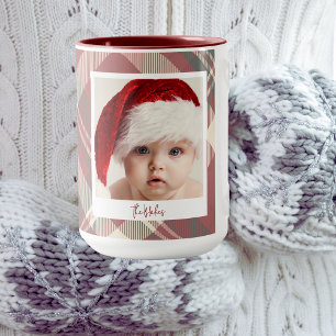 Caneca Trendy Christmas Mug Vermelho de Foto Duplo Pers
