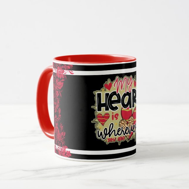 Caneca Trendy My Heart Dia de os namorados Mug (Frente Esquerda)