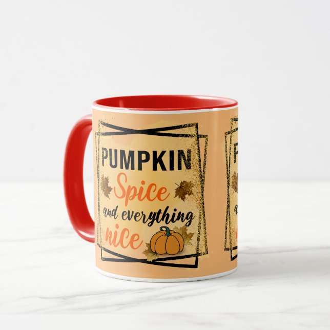 Caneca Trendy Pumpkin Spice Elegante (Frente Esquerda)