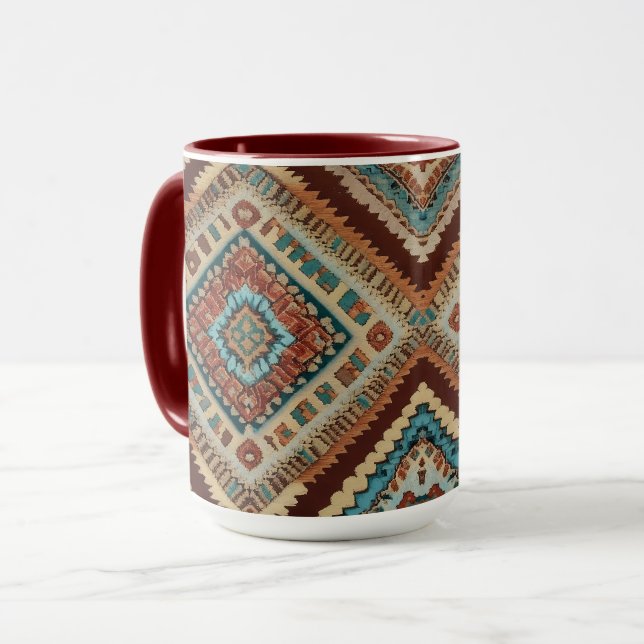 Caneca Trendy Turco - Bela Coleção de Padrões Antigos (Frente Esquerda)