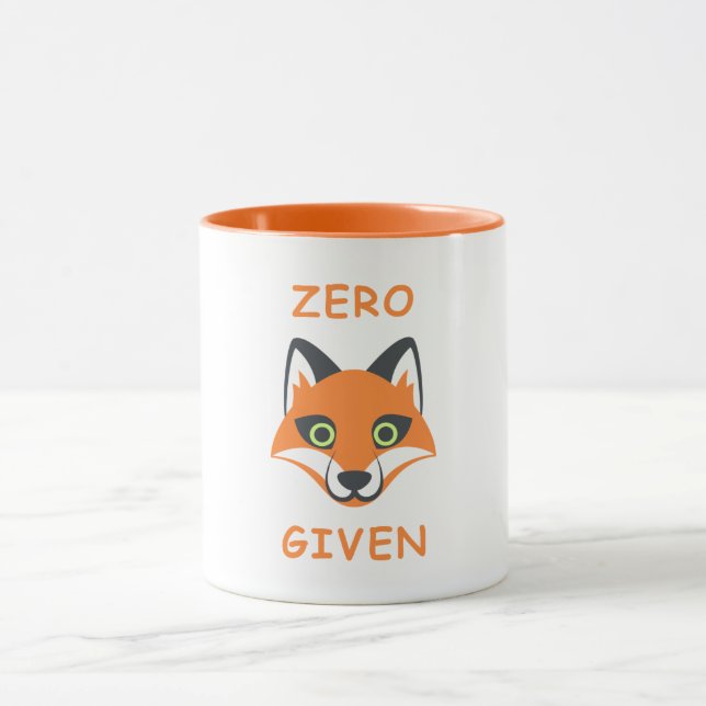 Caneca Trendy Zero Fox dada frase Emoji Cartoon (Centro)