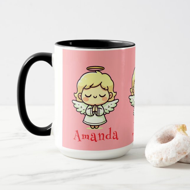 Caneca Três anjos orando (Com Donut)