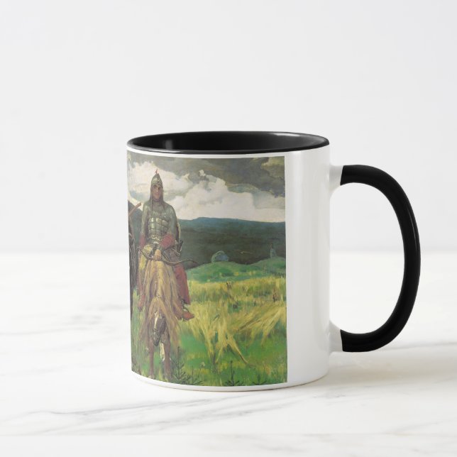 Caneca Três Bogatyrs (1898) pelo impressão de Viktor (Direita)