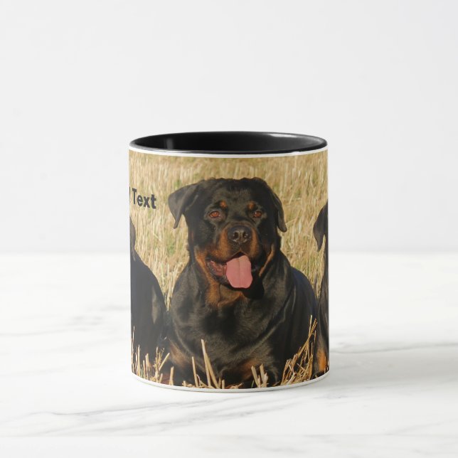 Caneca Três Cães Rottweiler - Embalagem de Rotinas (Centro)