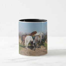 Caneca Três Cavalos Estalhões (por Rosa Bonheur)
