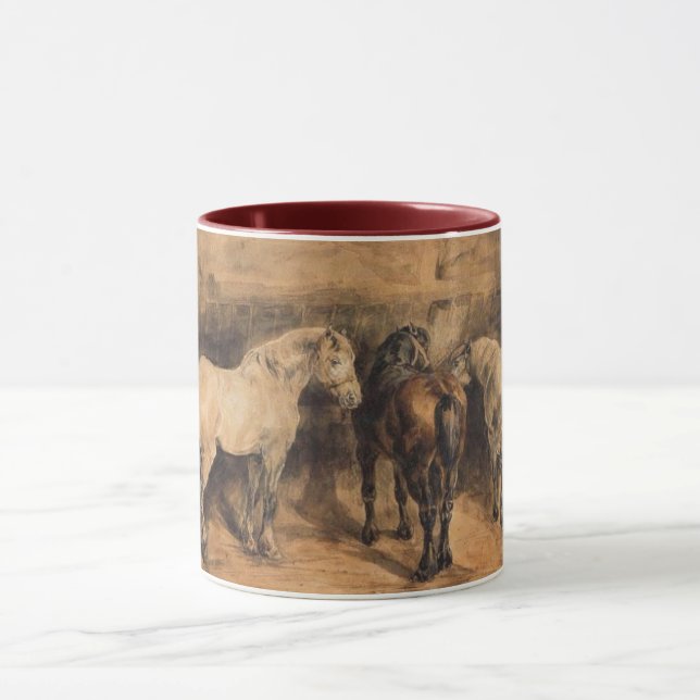 Caneca Três Cavalos na sua estábula (Centro)