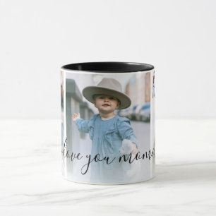 Caneca Três Foto Que Eu Amo Você Mamãe Mug Personaliza