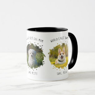 Caneca Três Fotos Personalizadas de Animais de Estimação 