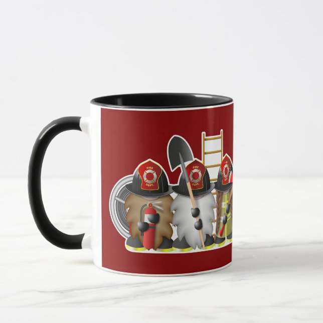 Caneca Três Gnomos Bombeiros (Esquerda)