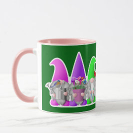 Caneca Três Gnomos de Jardinagem Primavera