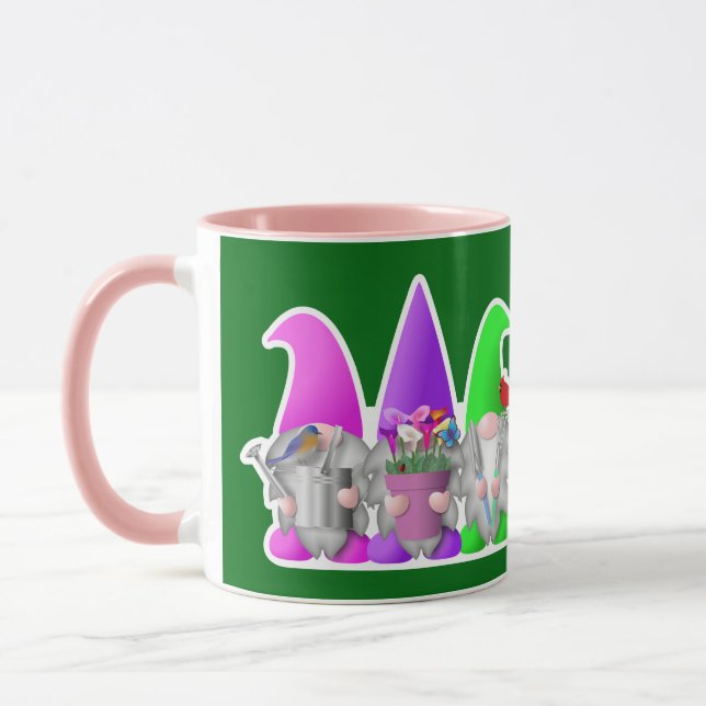 Caneca Três Gnomos de Jardinagem Primavera (Esquerda)