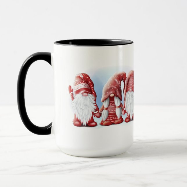 Caneca Três gnomos engraçados de Natal Coffee Mug (Esquerda)