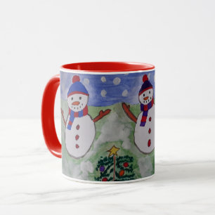 Caneca Três homens de neve de Natal Mug