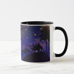 Caneca Três Homens Sábios e Estrelas de Natal