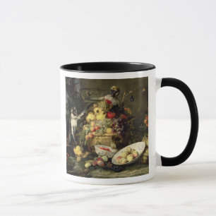 Caneca Três macacos que roubam a fruta (óleo em canvas)