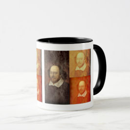 Caneca Três Shakespeare Retrato Collage Mug