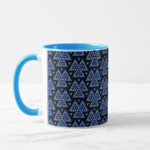 Caneca Três triângulos v2 - azul