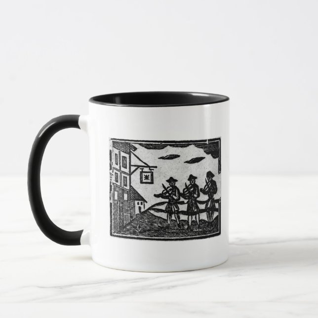 Caneca Três violinistas, 'de umas baladas de Roxburghe do (Esquerda)