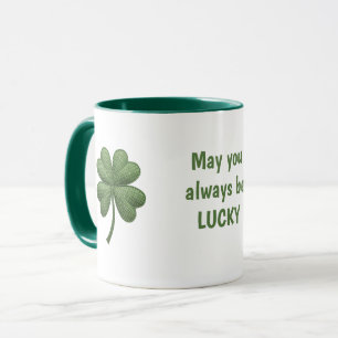 Caneca Trevo de Quatro Folhas Irlandês Sortudo