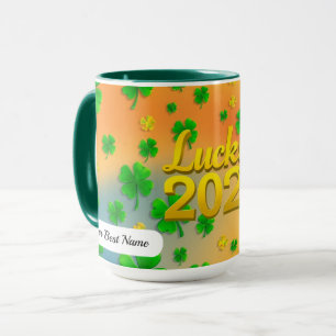 Caneca Trevo Verde da Sorte