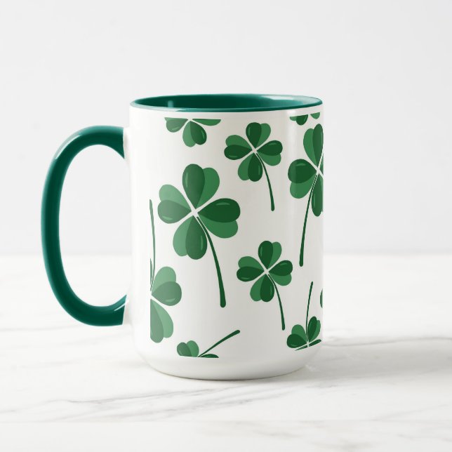 Caneca trevos verdes sortudos (Esquerda)