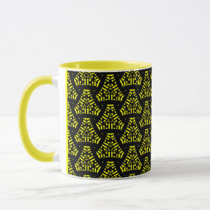Caneca Triângulos de Starship - Amarelo
