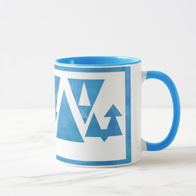 Caneca Triângulos e setas tenciosos (Direita)