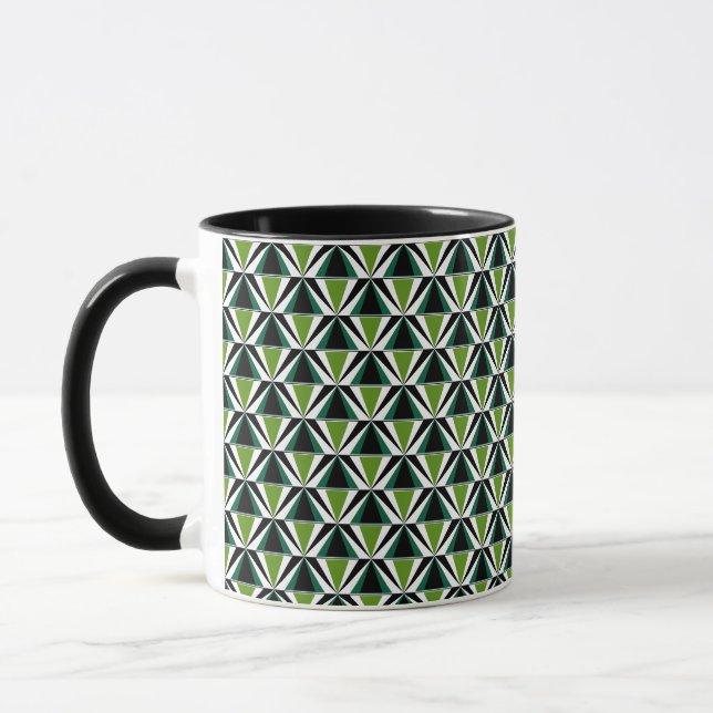 Caneca Triângulos Verdes (Esquerda)