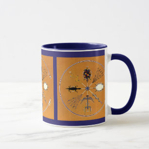 Caneca Tribal Nativa Americana de Pintura
