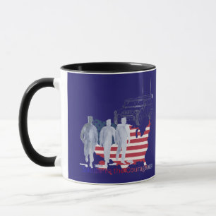 Caneca Tributo corações bravos azul marinho