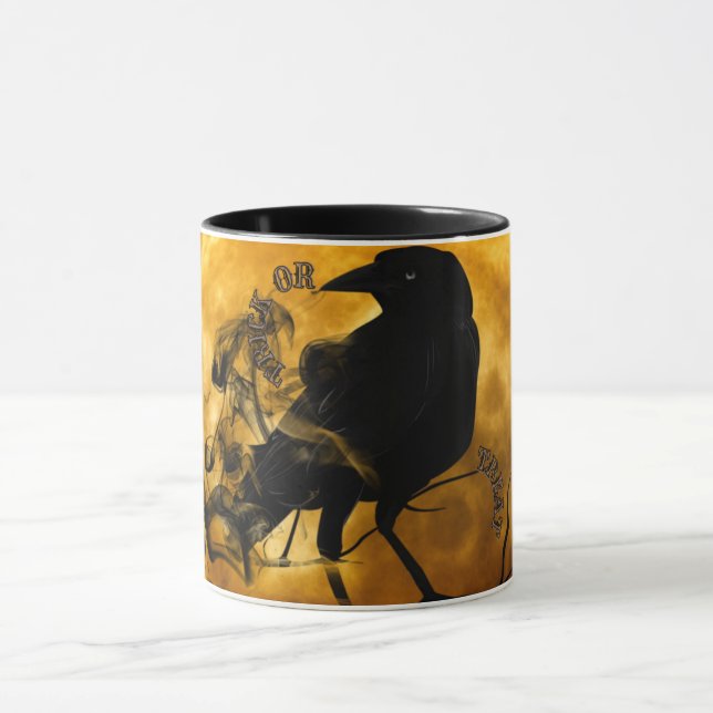 Caneca "Trick or Tratat" Halloween Black Crow Mug (Centro)