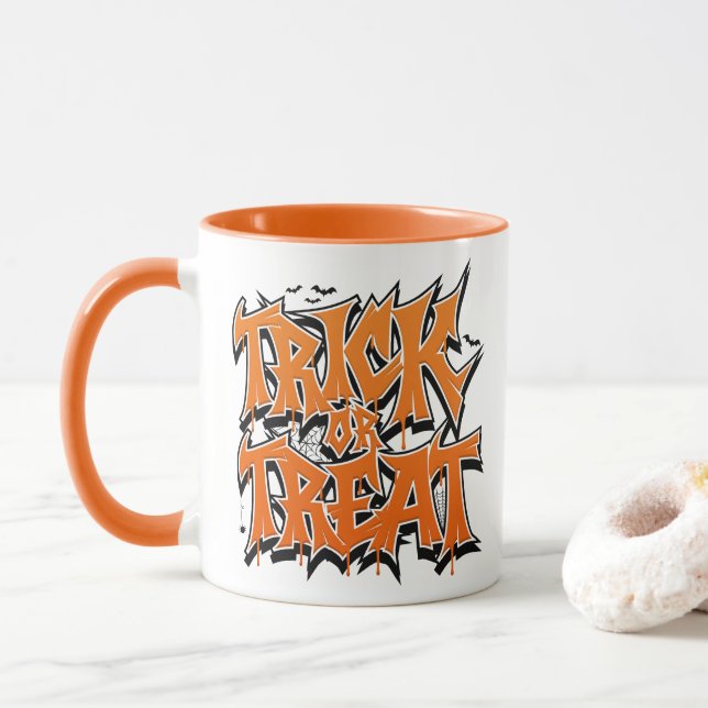 Caneca Trick Or Treat Grafite (Com Donut)