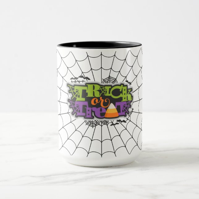 Caneca Trick ou Tratar com a Web Spider (Centro)