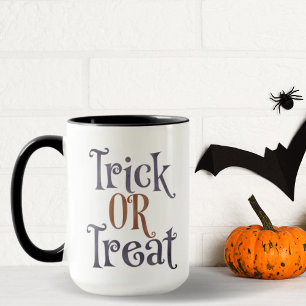 Caneca Trick ou Treine Orange & Purple Halloween