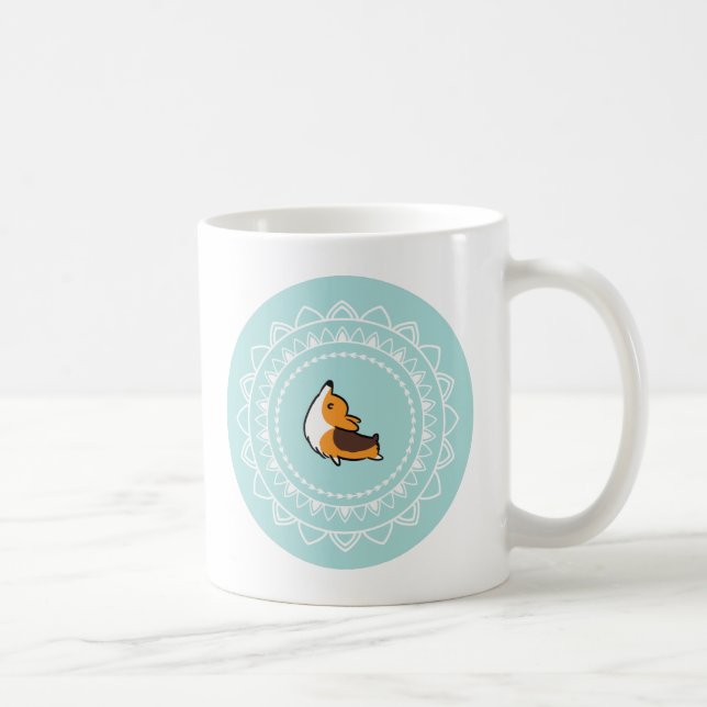 Caneca Tricolor do Corgi de Namaste (Direita)