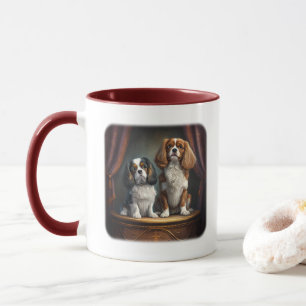 Caneca Tricolor e Blenheim Cavalier King Charles