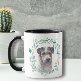 Caneca Tricolor Jack Russell Terrier Wreath Coffee Mug